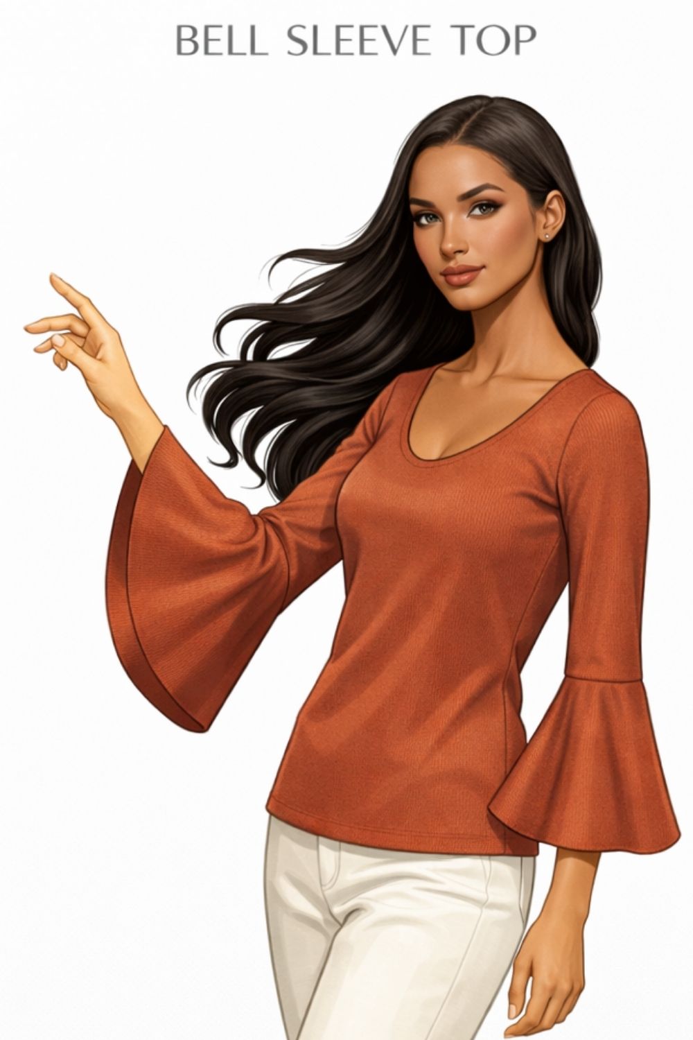 bell sleeve top example