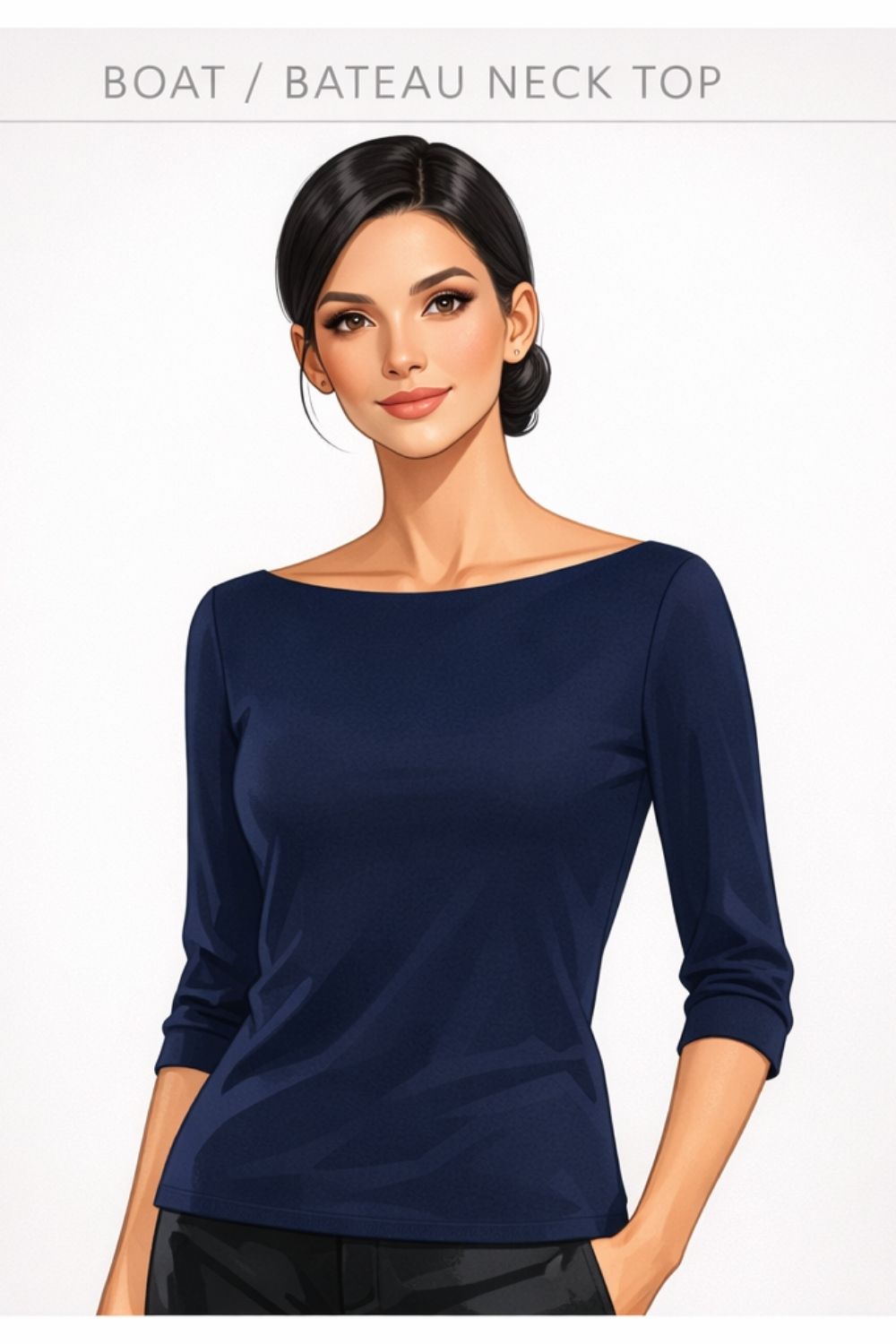 boat or bateau neck top example