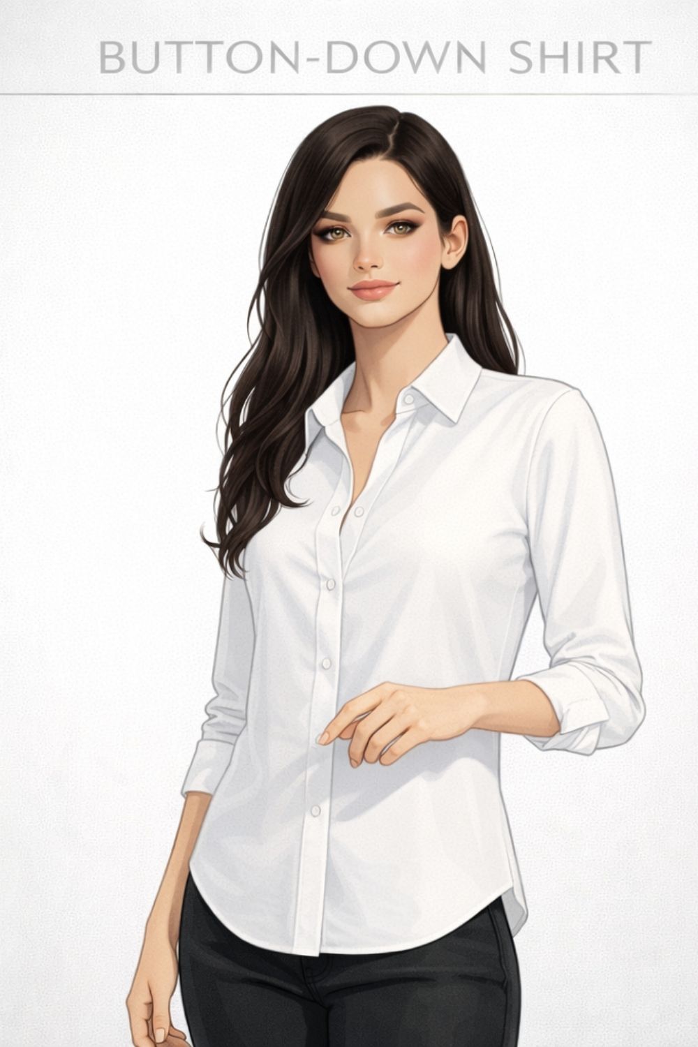 button-down shirt top example