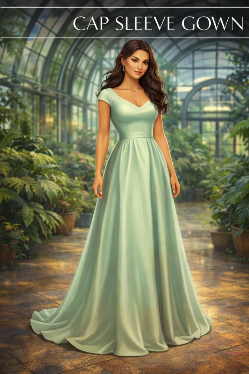 Cap Sleeve Gown Example
