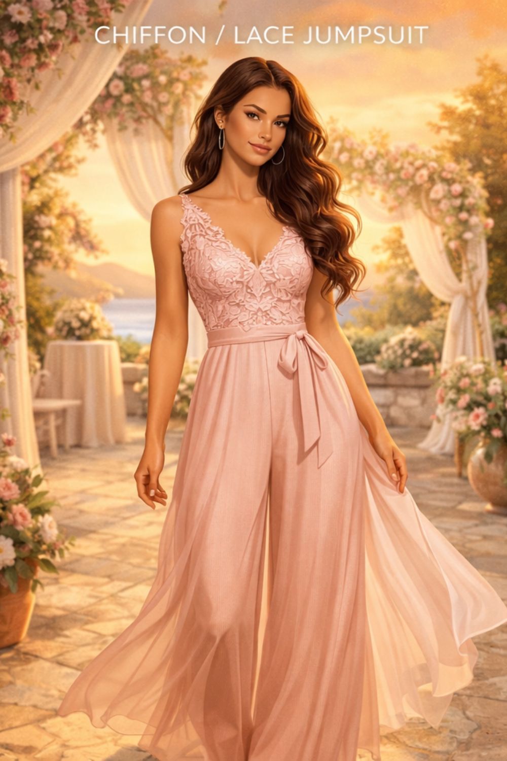 chiffon lace jumpsuit example