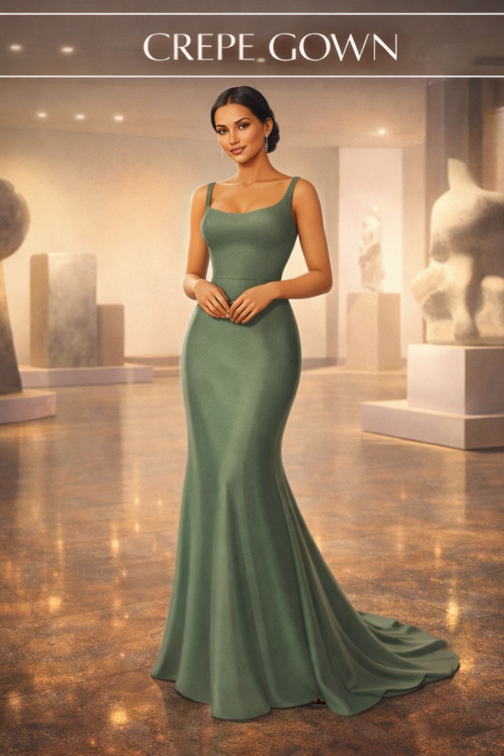 Crepe Gown Example
