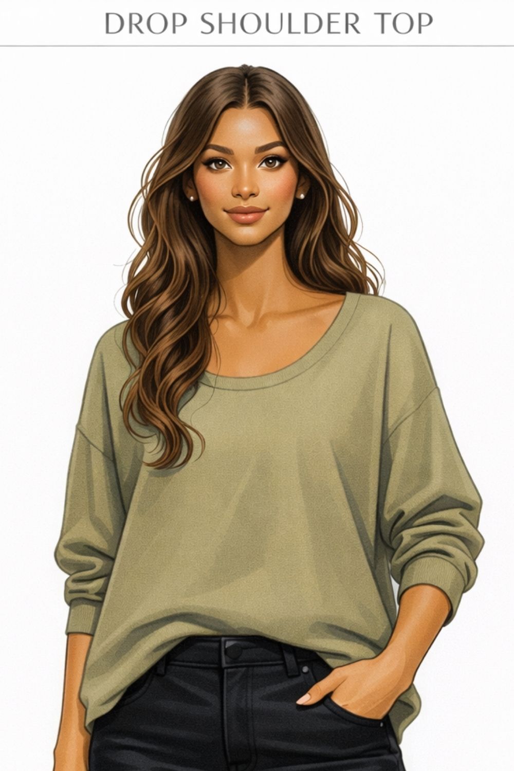 drop shoulder top example