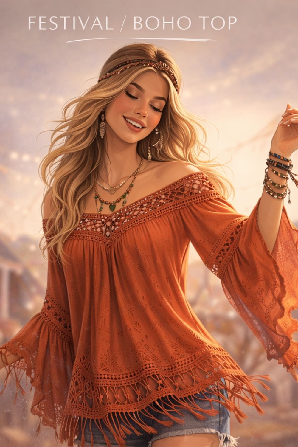 festival or boho top example