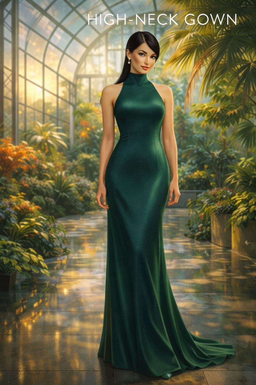 High Neck Gown Example