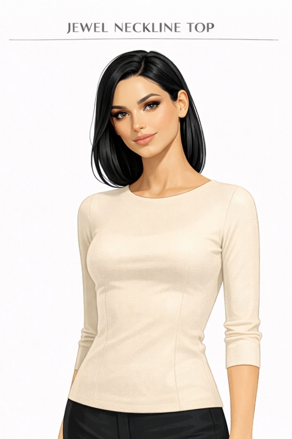 jewel neckline top example