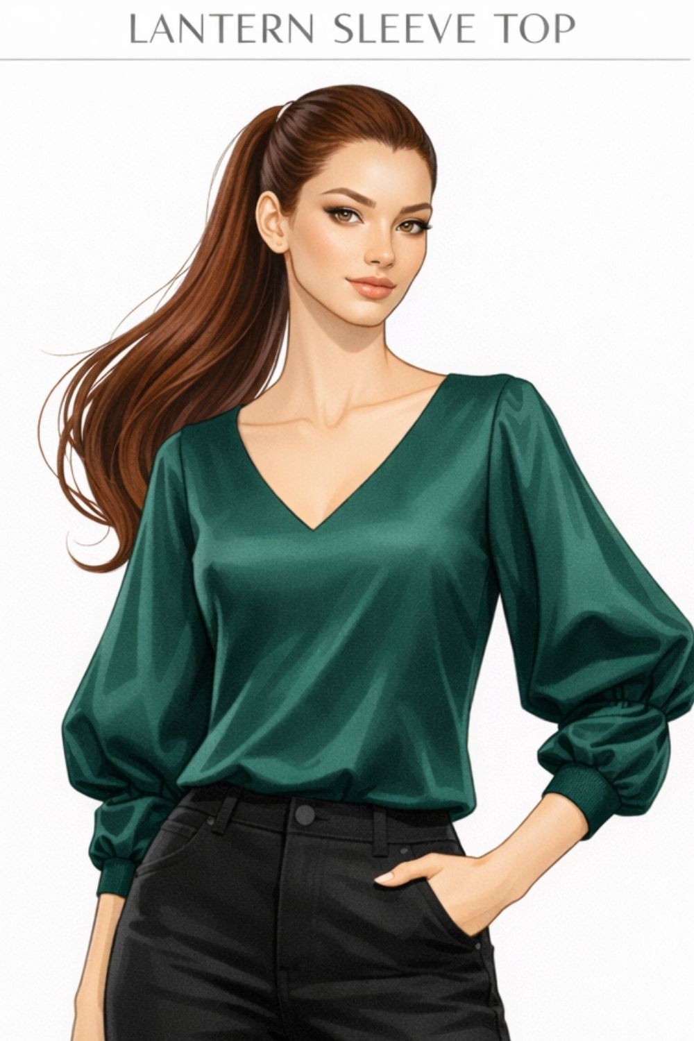 lantern sleeve top example