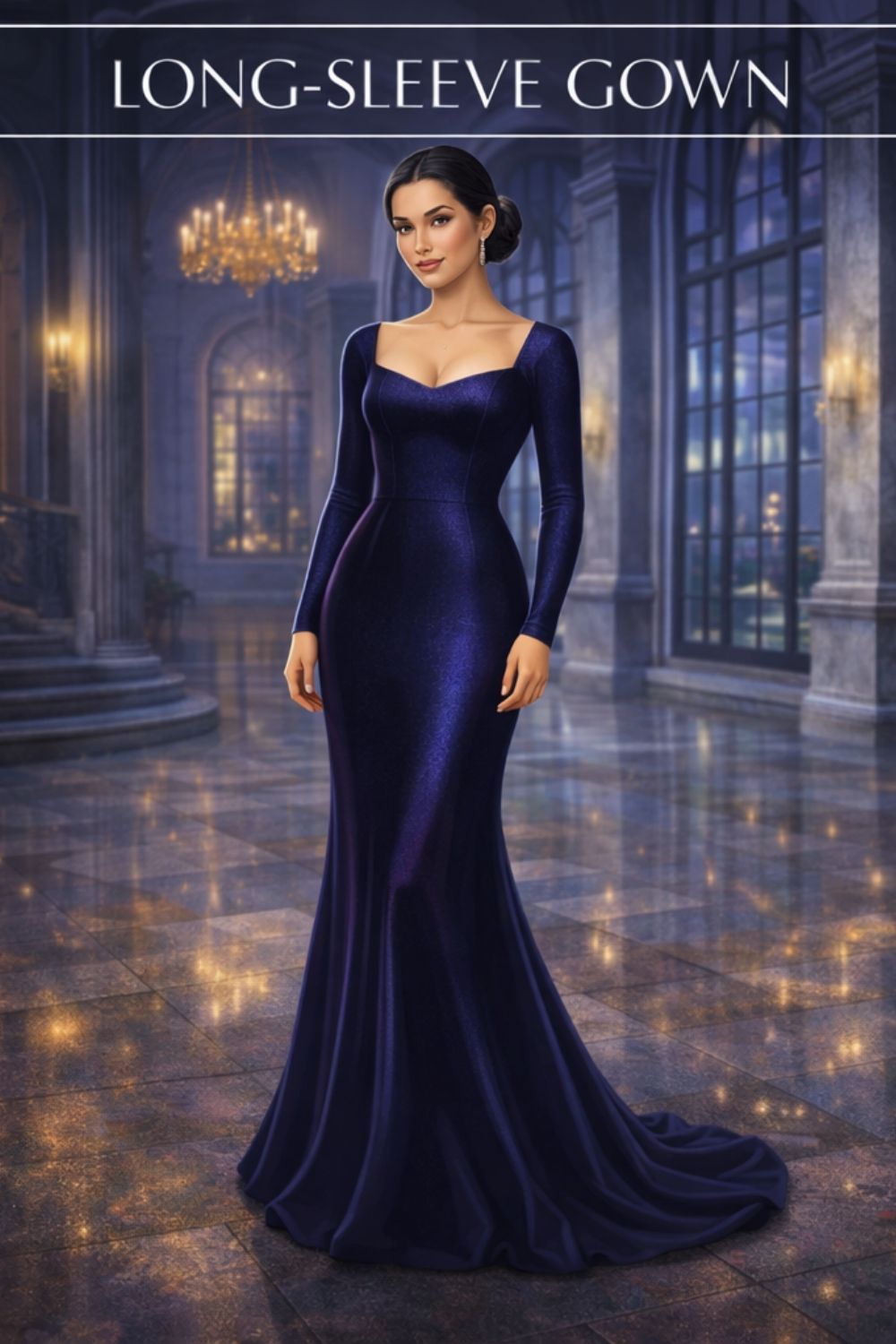 Long Sleeve Gown Example