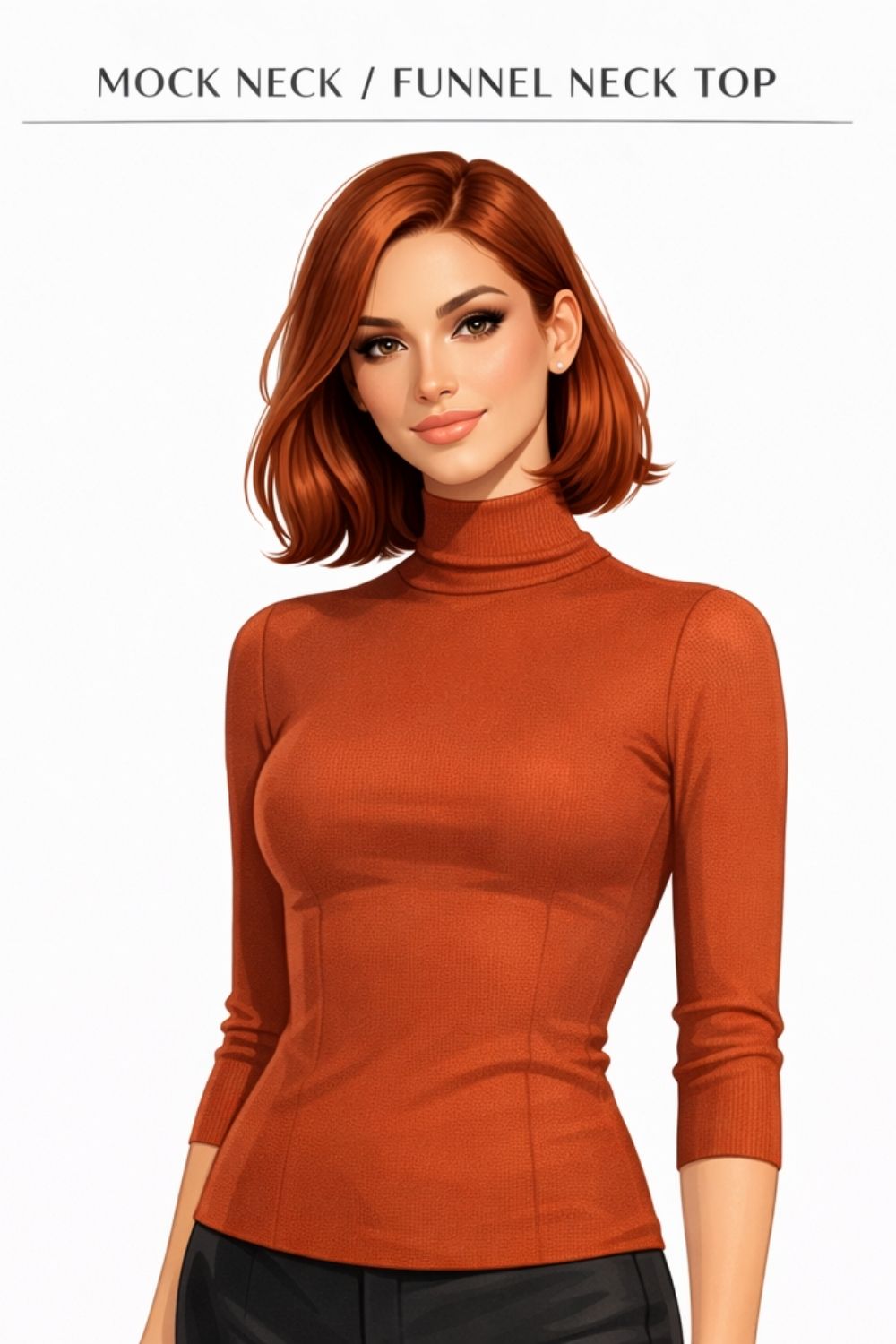mock or funnel neck top example