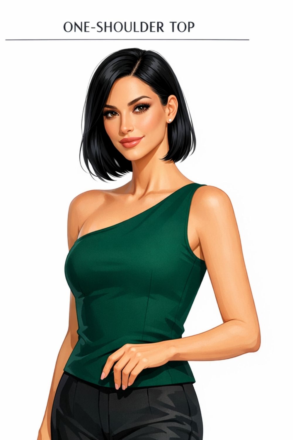 one shoulder top example