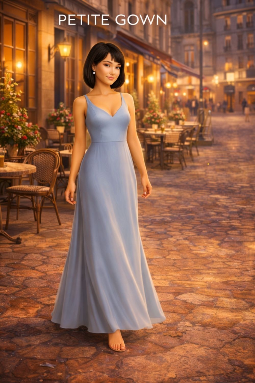 Petite-Friendly Gown Example