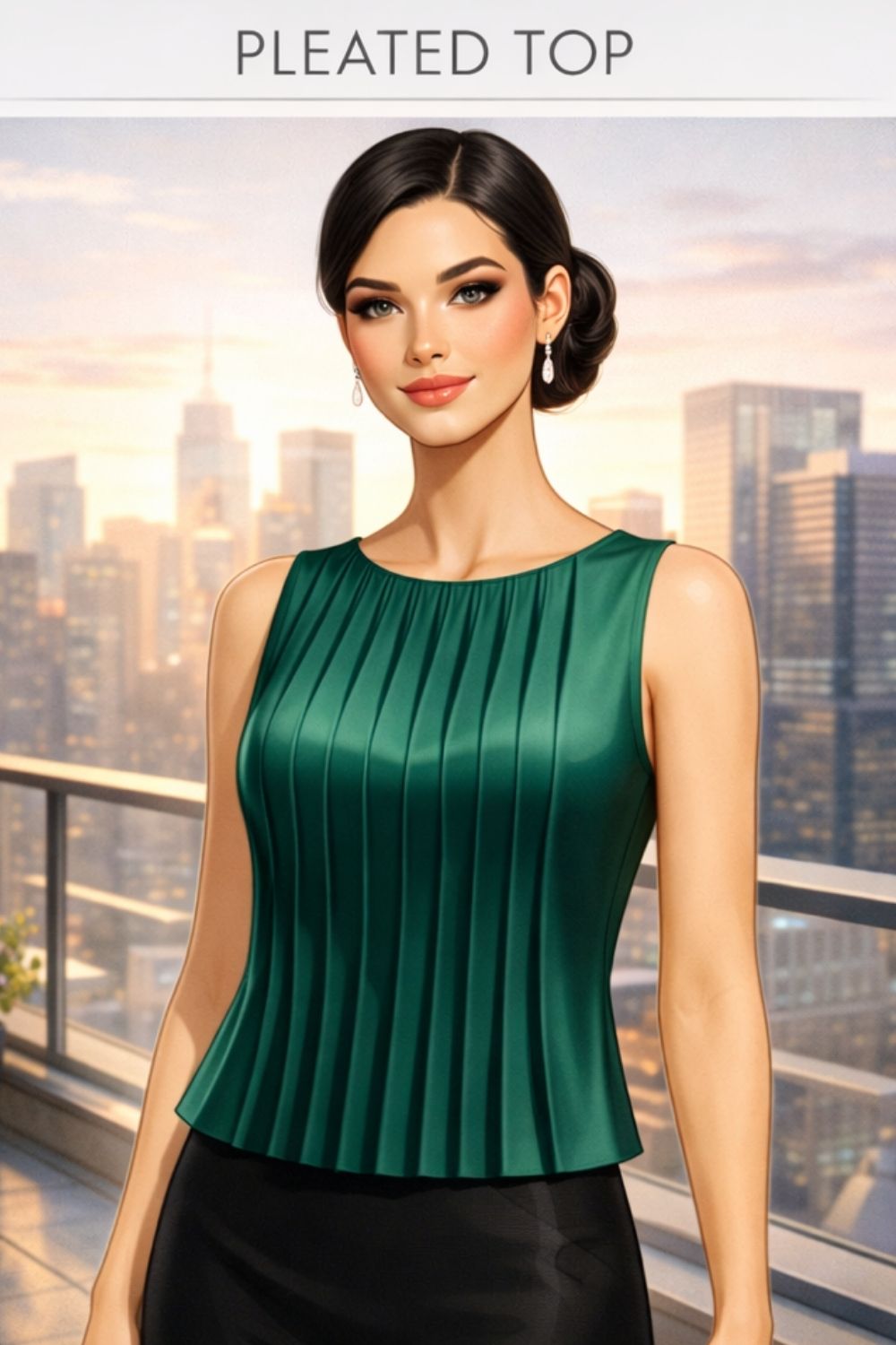 pleated top example