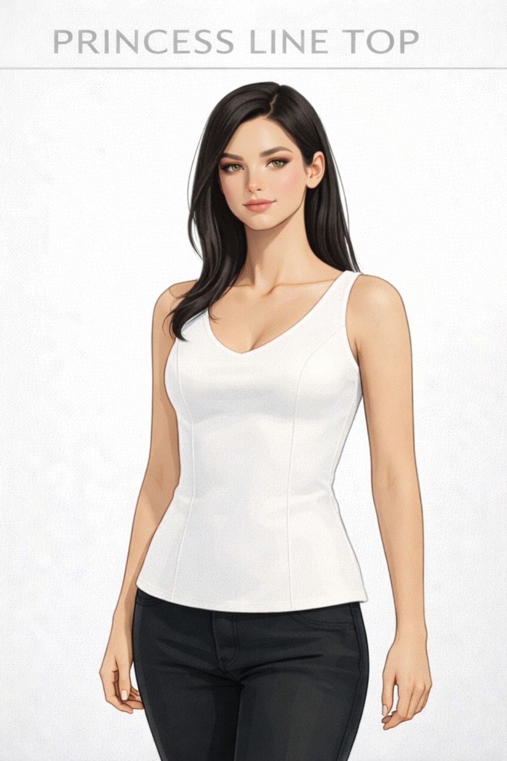 princess line top example