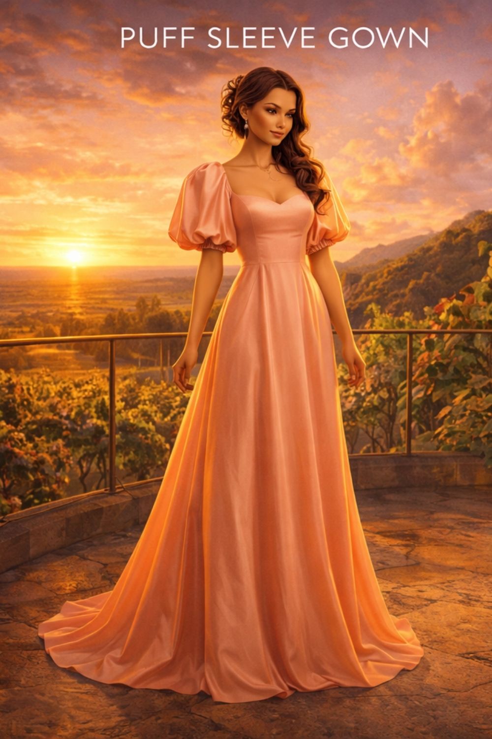 Puff Sleeve Gown Example