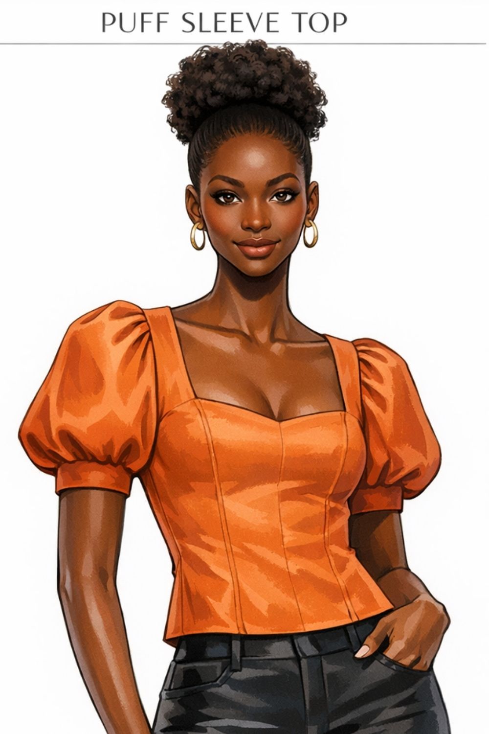 puff sleeve top example