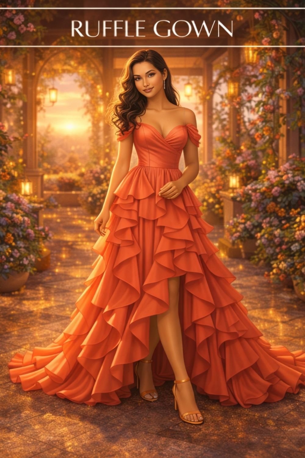 Ruffled Gown Example