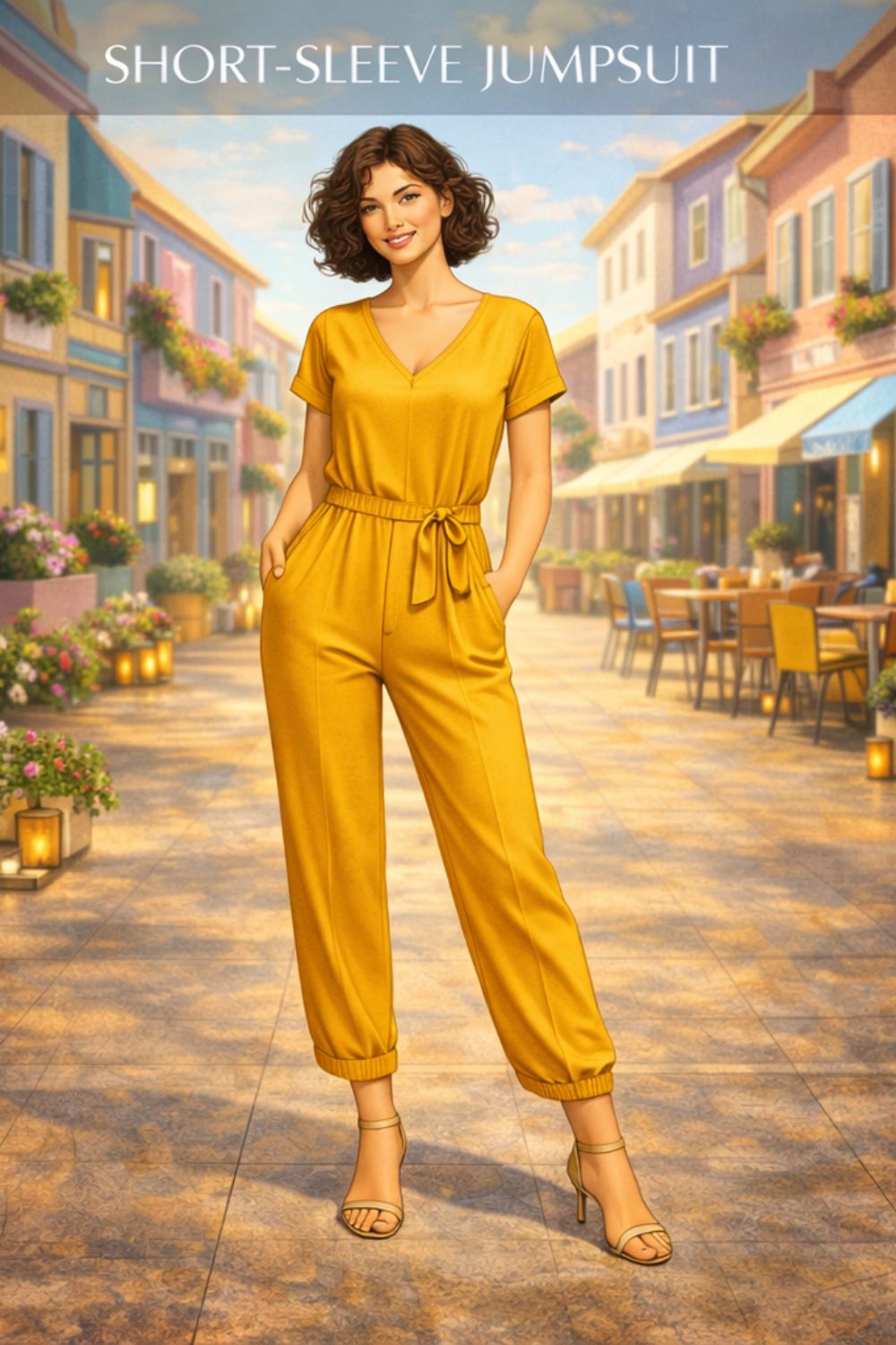 short-sleeve jumpsuit example