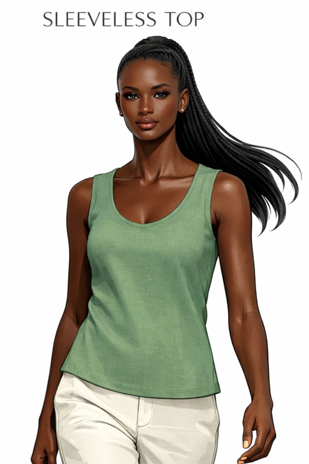 sleeveless top example