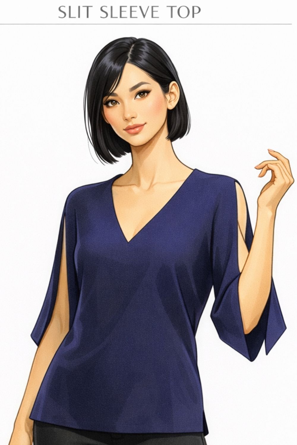 slit sleeve top example