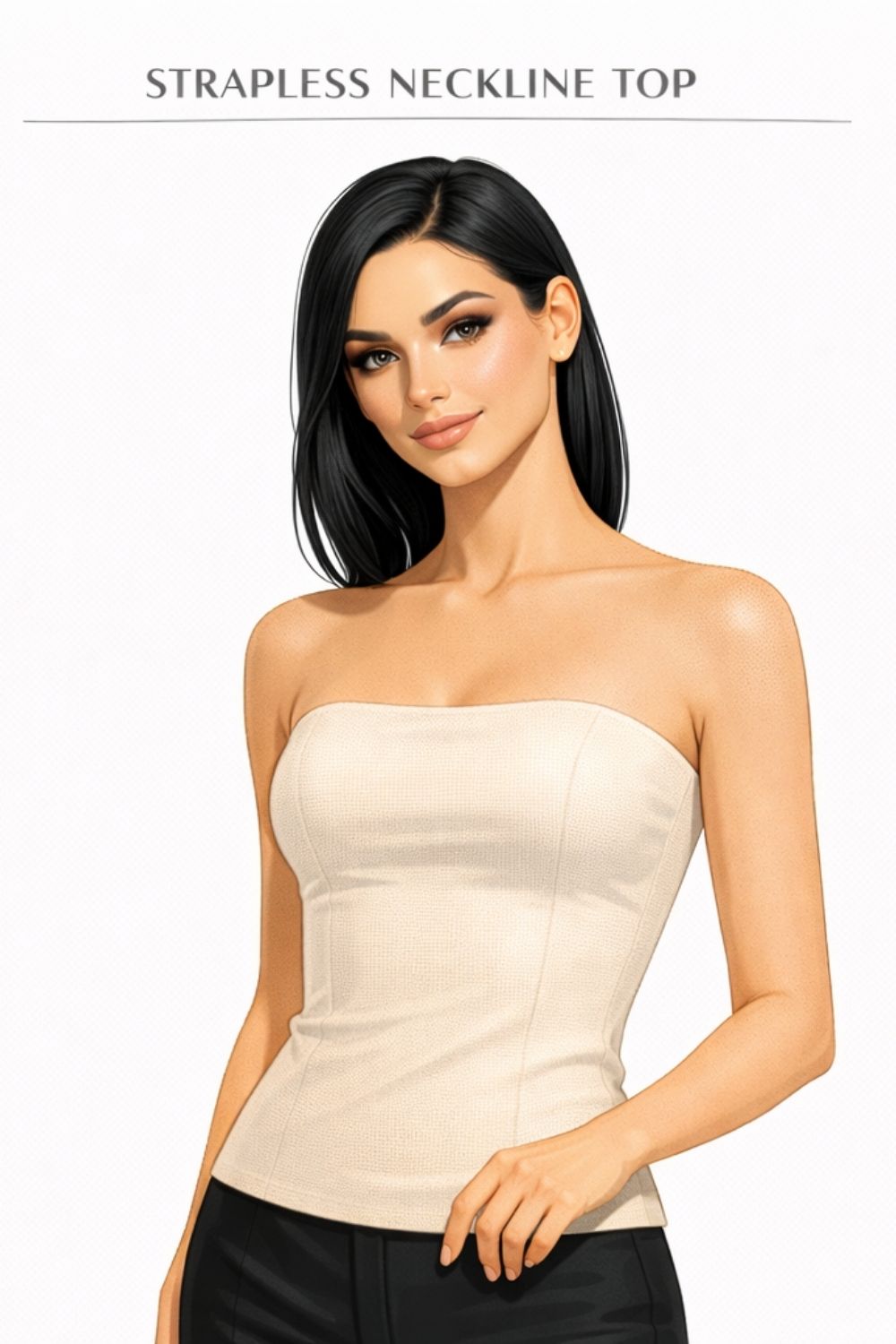 strapless neckline top example