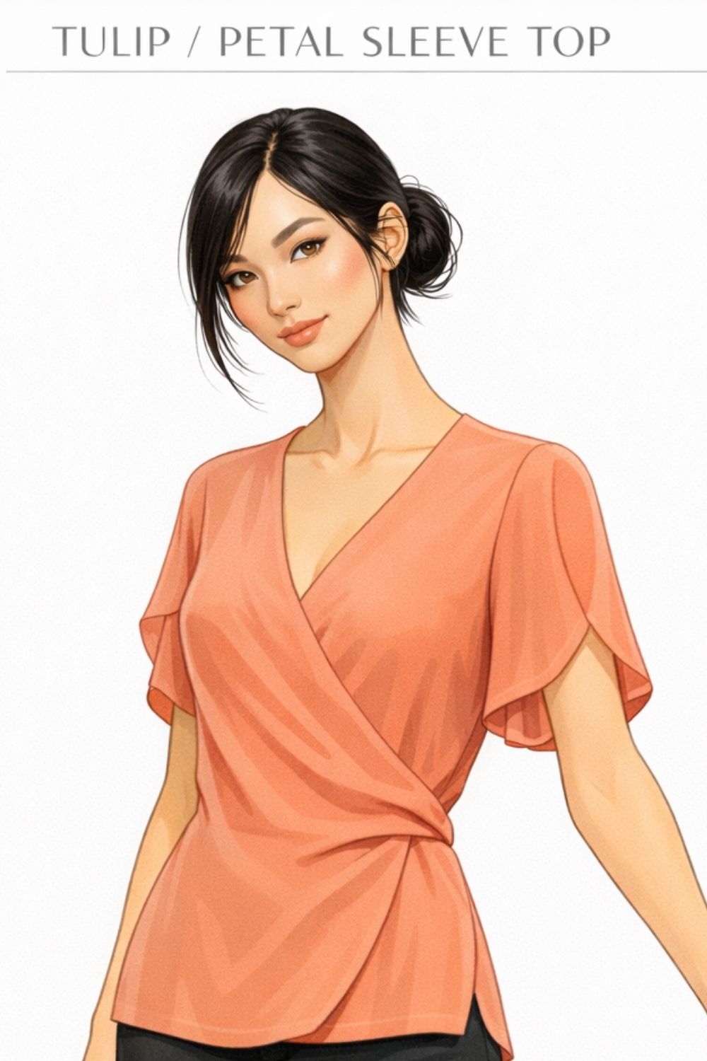 tulip or petal sleeve top example