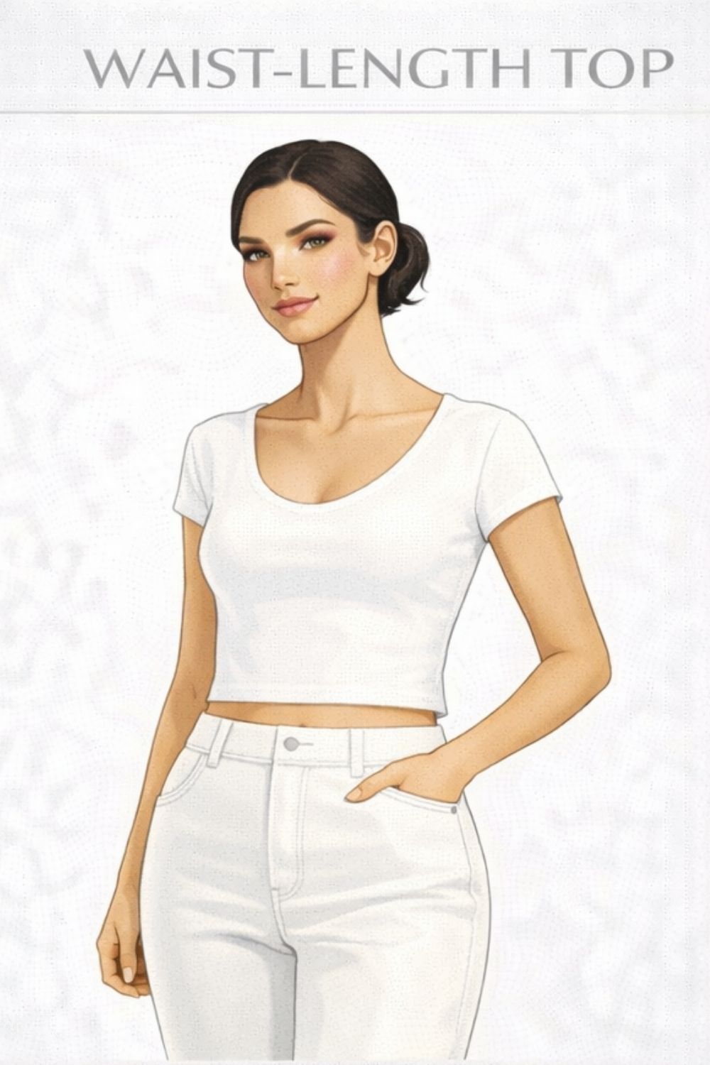 waist length top example