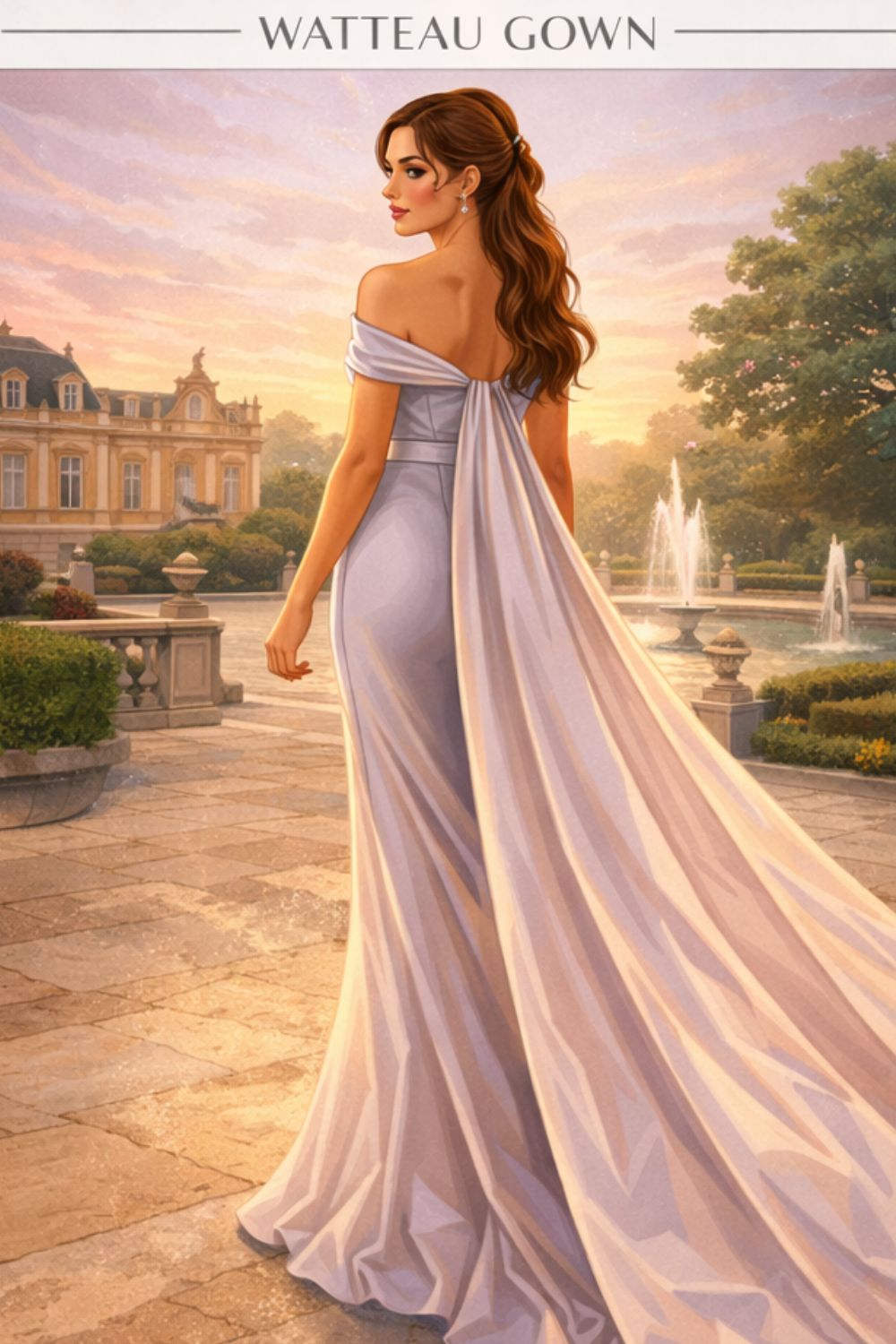 Watteau Gown Example