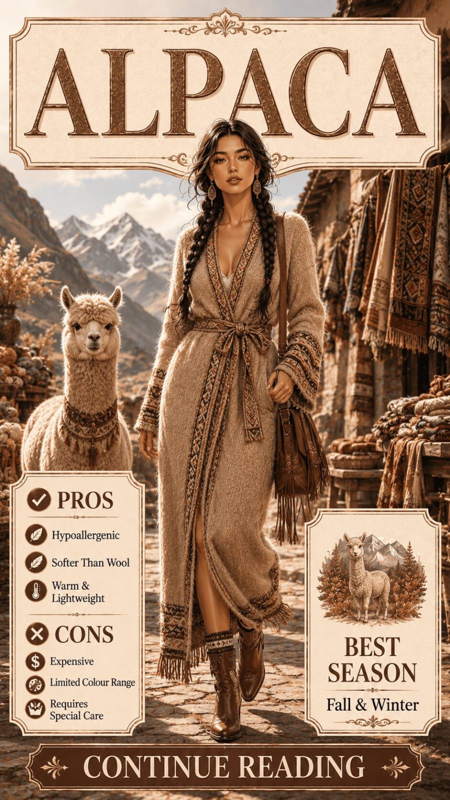Alpaca Fabric for Women's Clothing