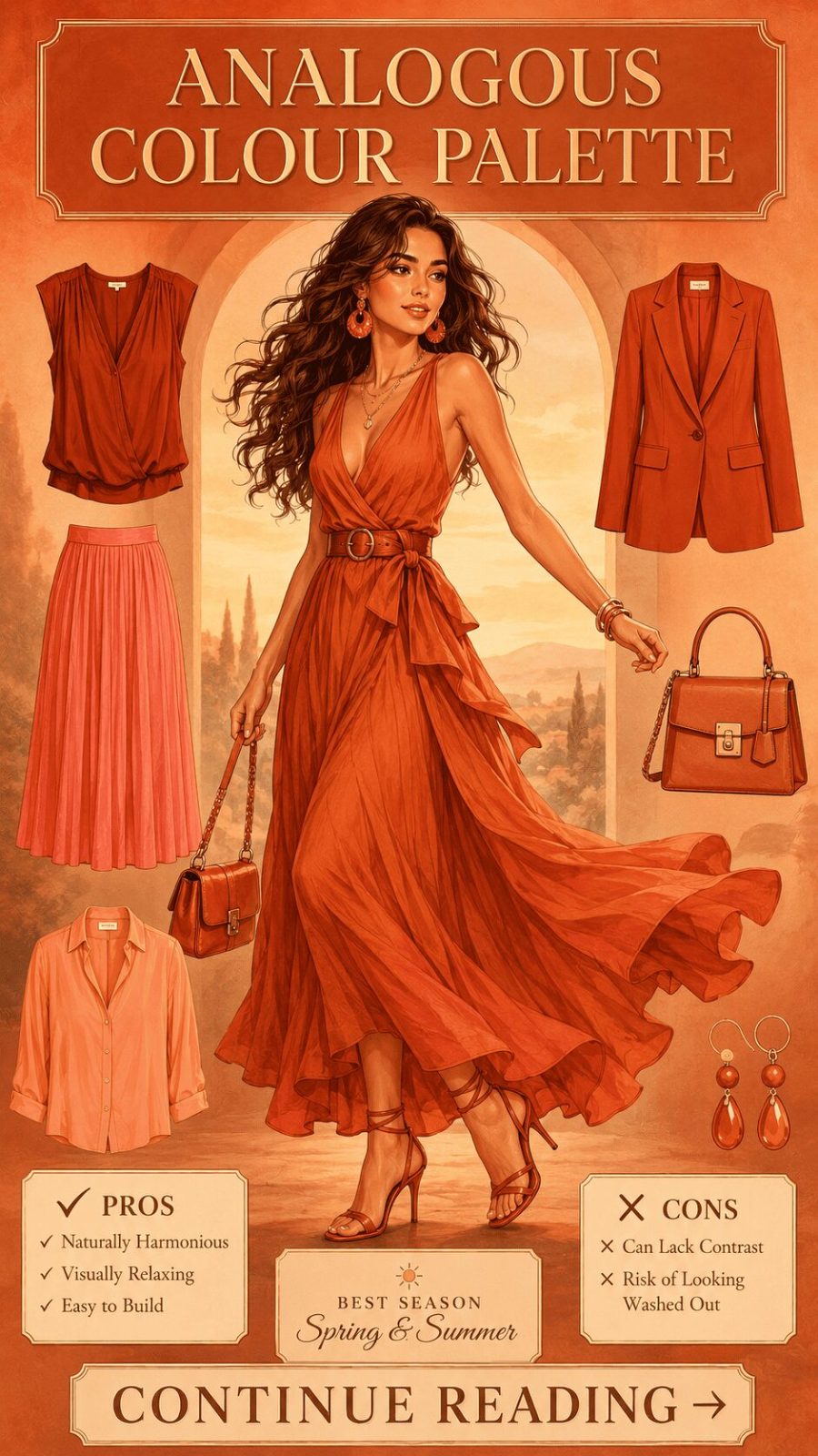 Analogous Color Palette Women's Clothing