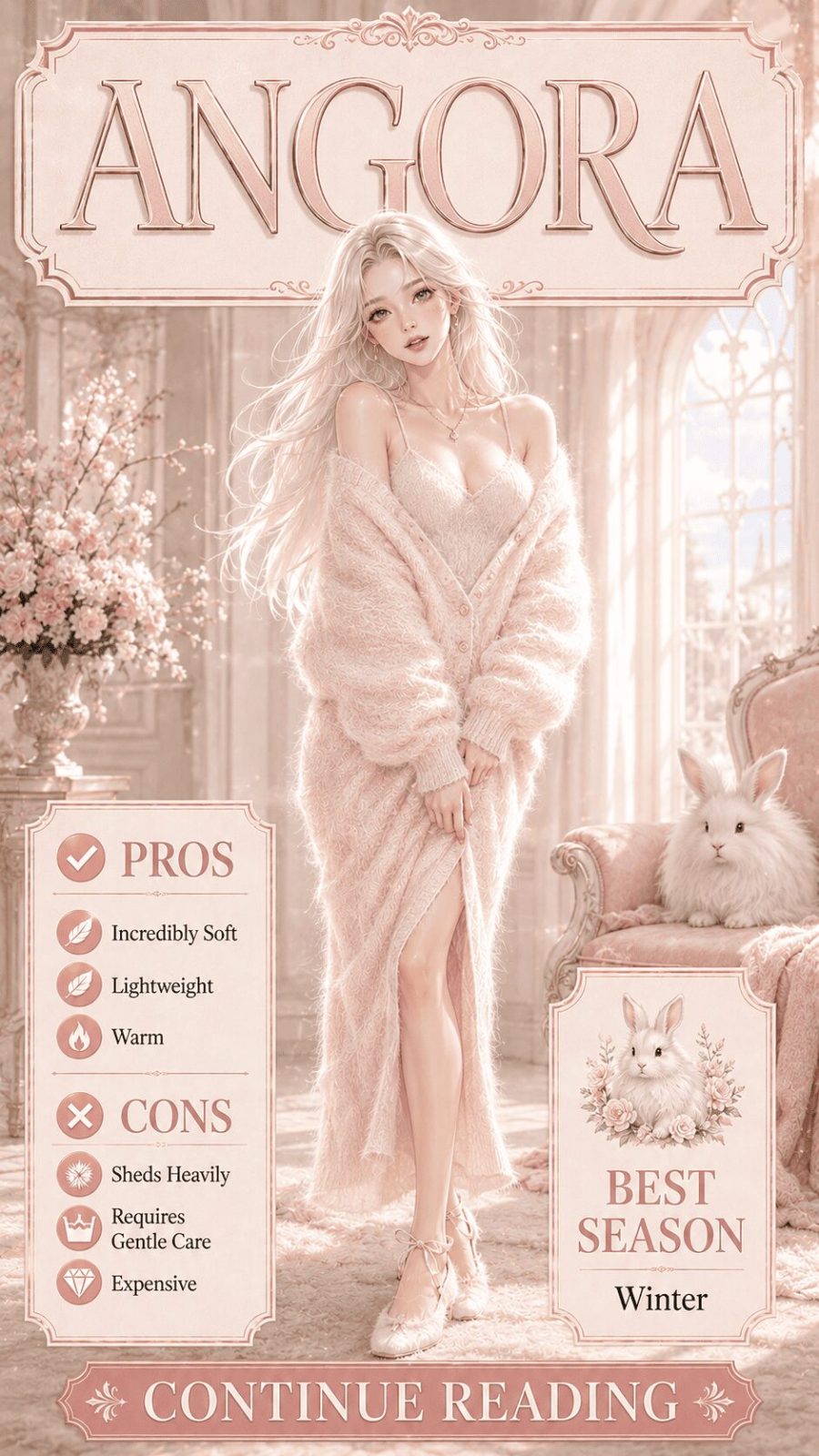 Angora Fabric for Women's Clothing