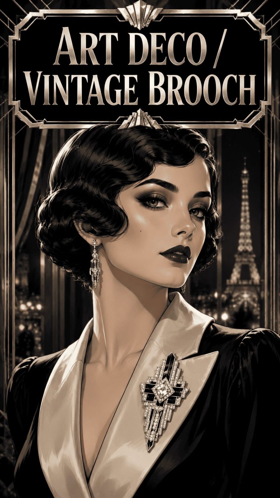 Art Deco Vintage Brooch Example