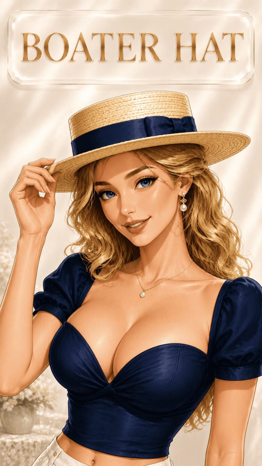 Boater hat for women
