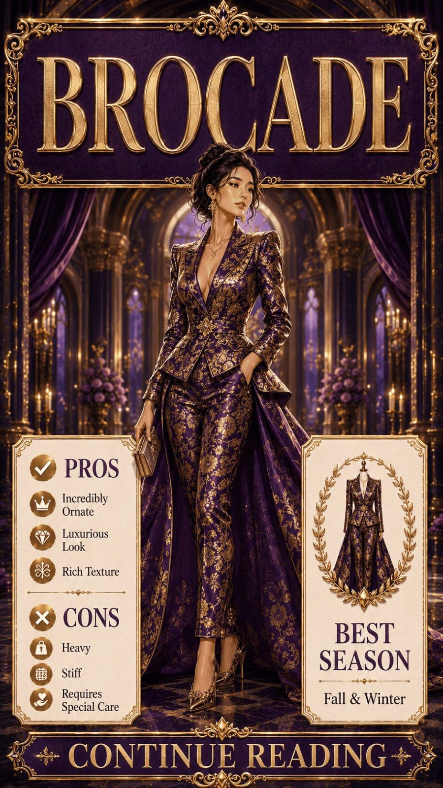 Brocade Fabric for Women's Clothing