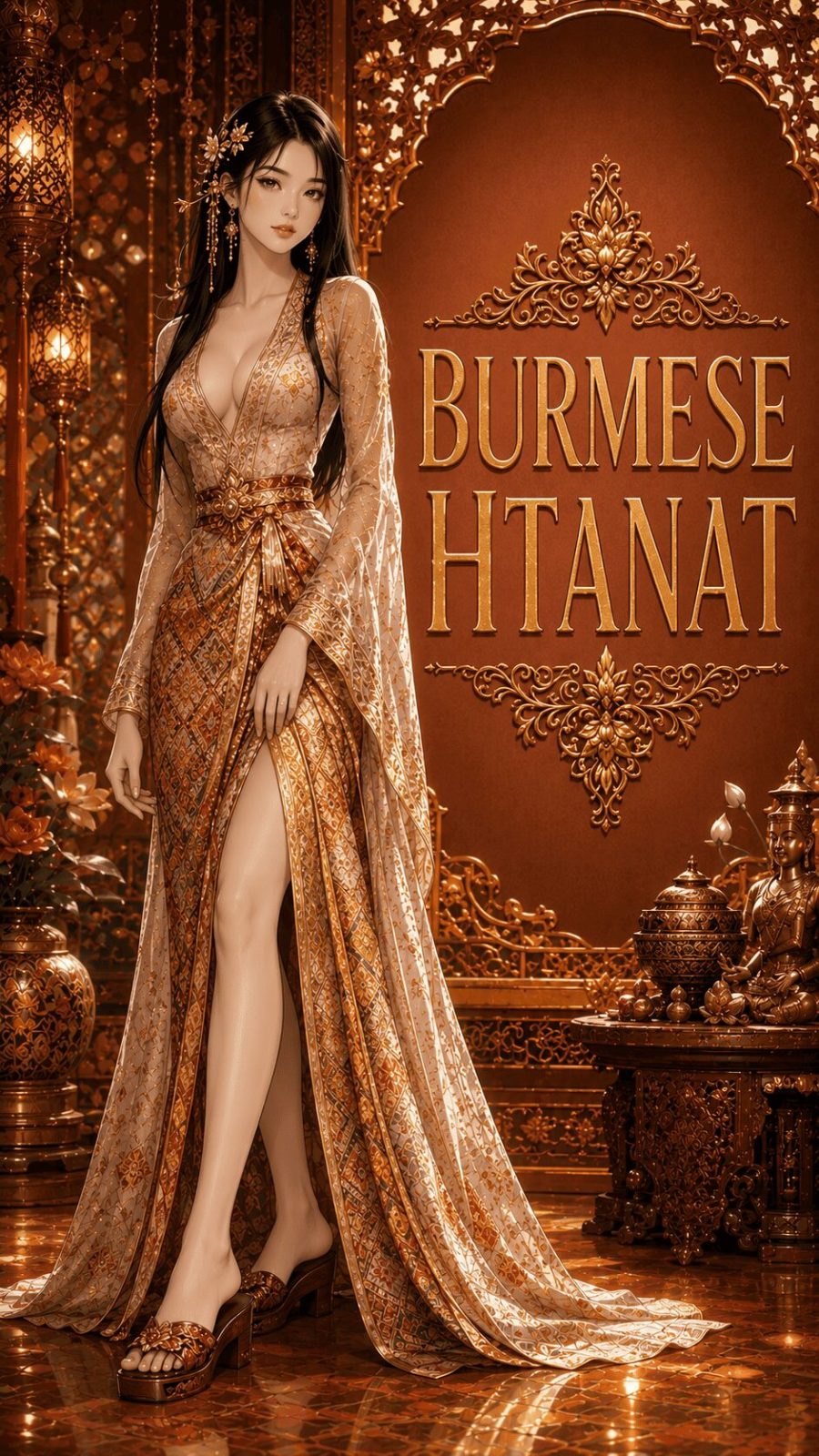 Burmese htanat ethnic footwear example