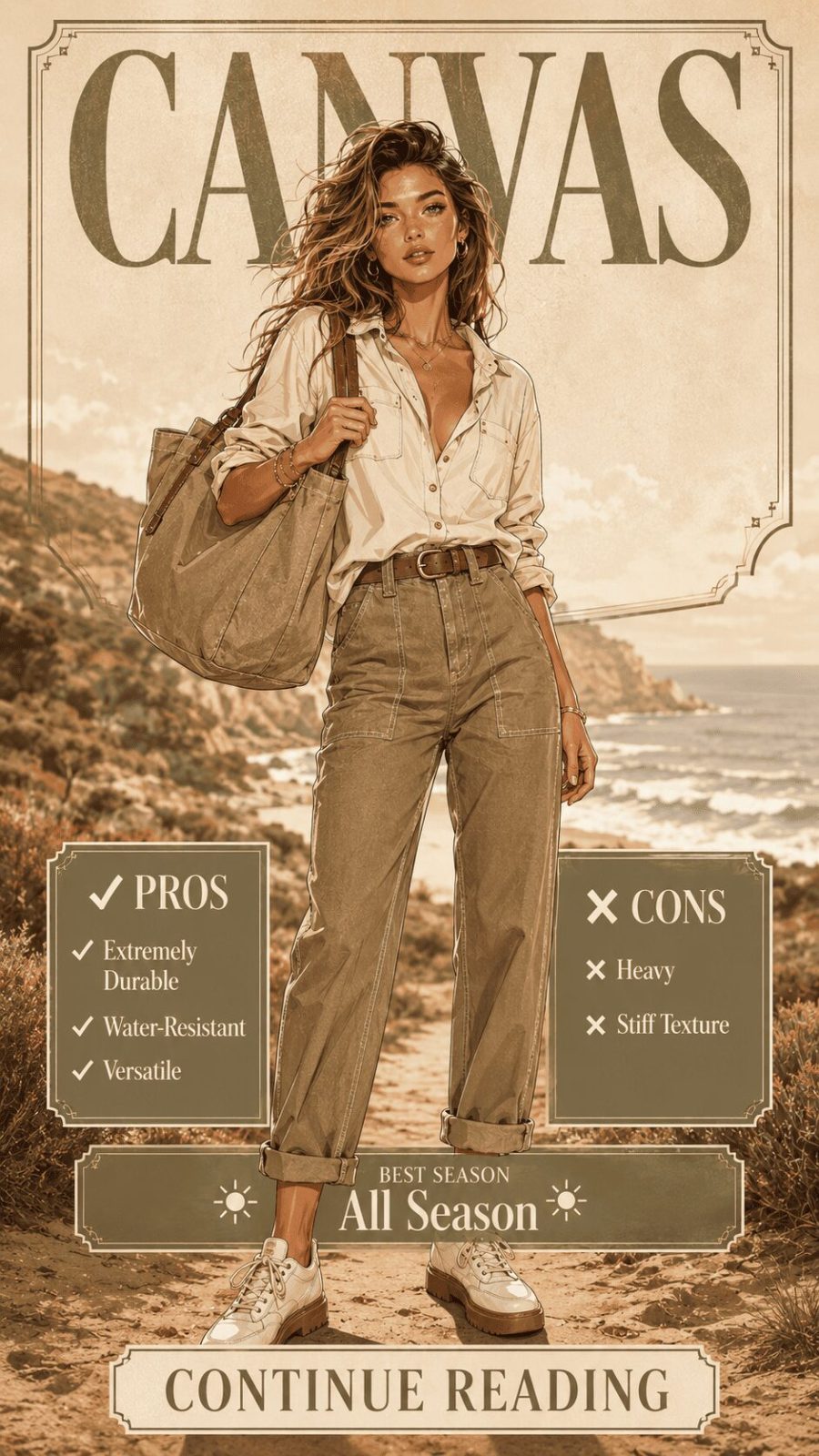 Canvas Fabric for Women's Clothing