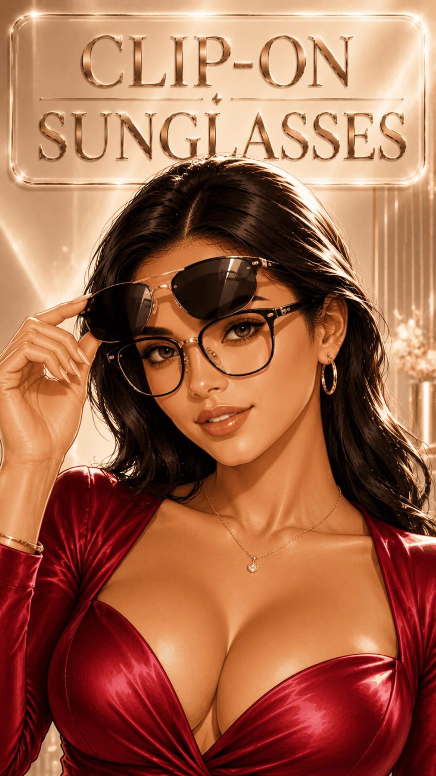 Clip-on sunglasses for women
