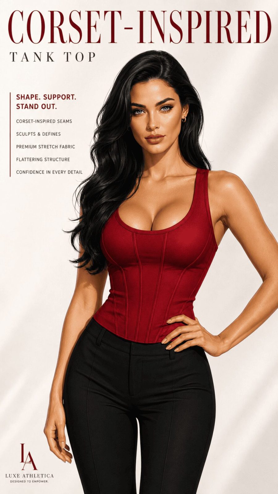 Corset-Inspired Tank Top