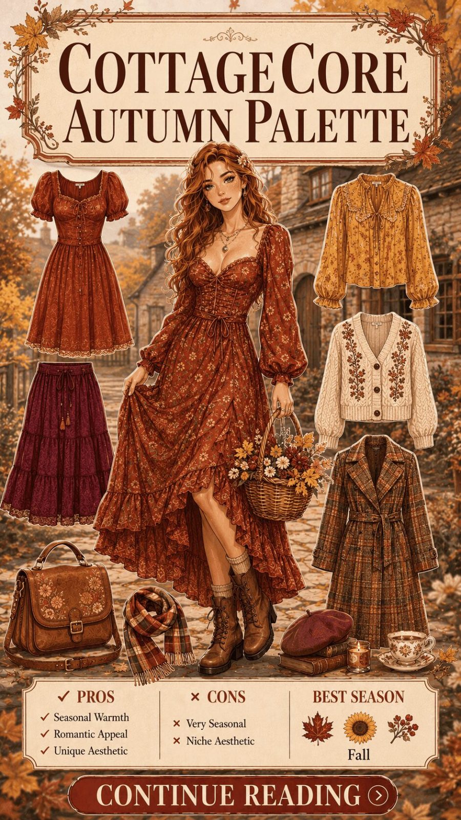 Soft Cottagecore Color Palette Women's Clothing