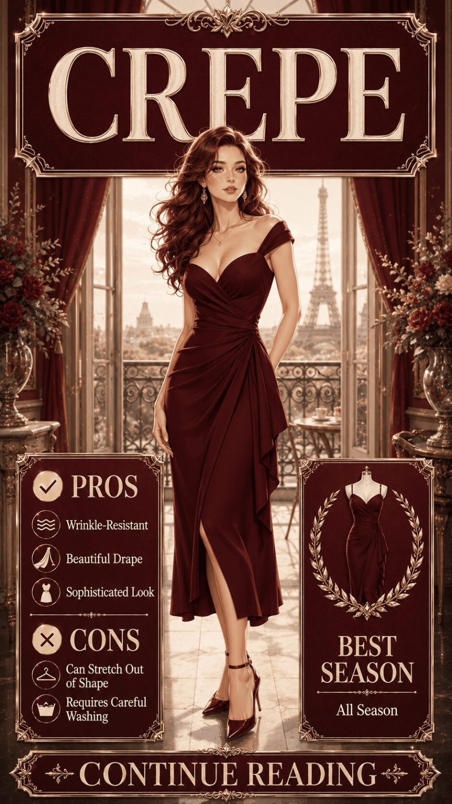 Crepe Fabric for Women's Clothing