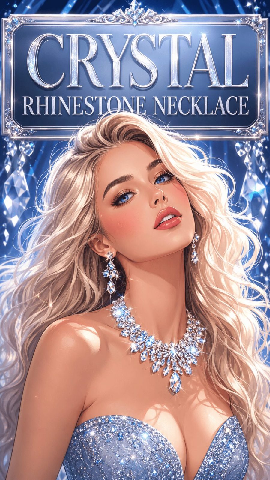 Crystal Rhinestone Necklace Example