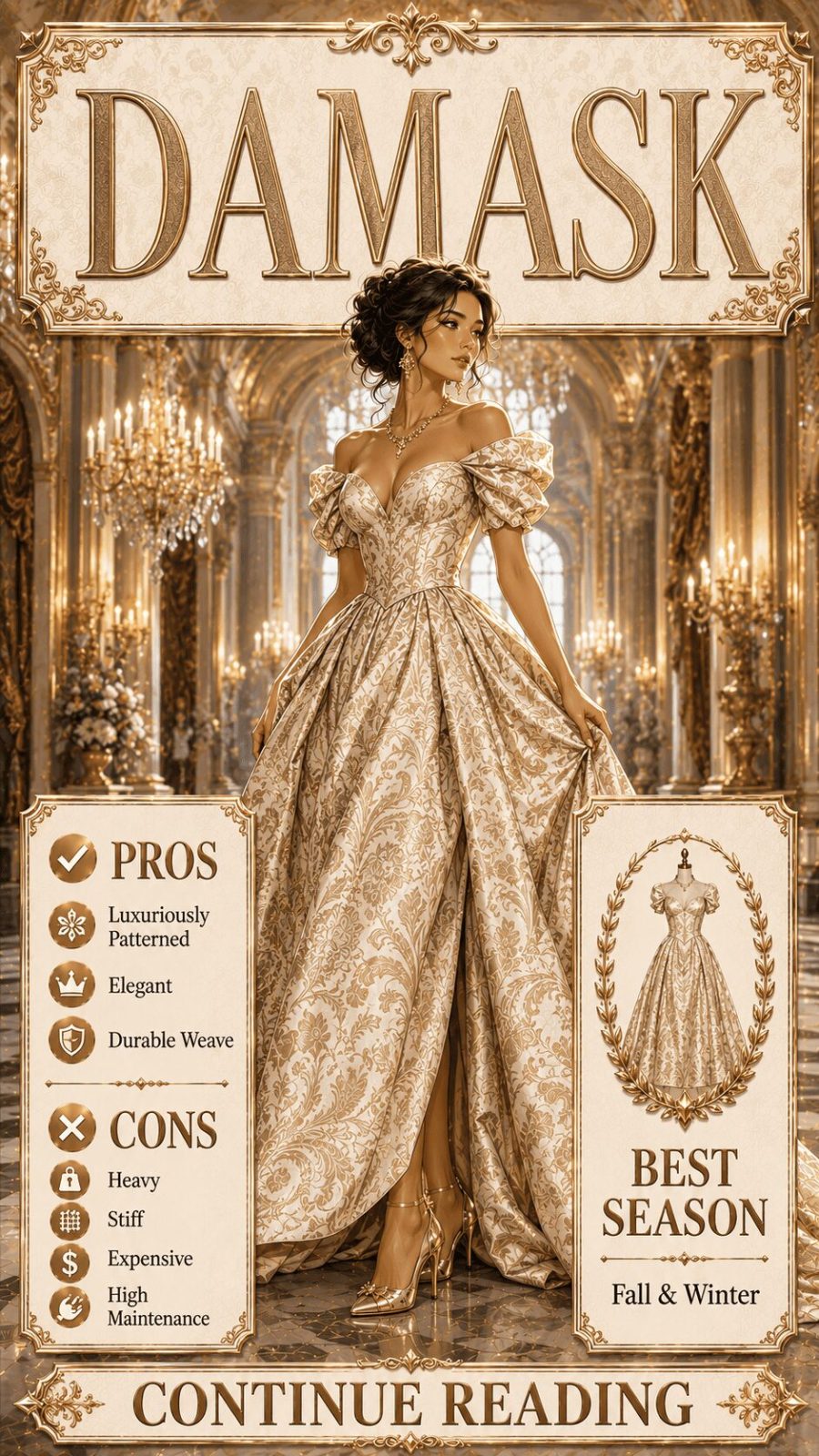 Damask Fabric for Women's Clothing
