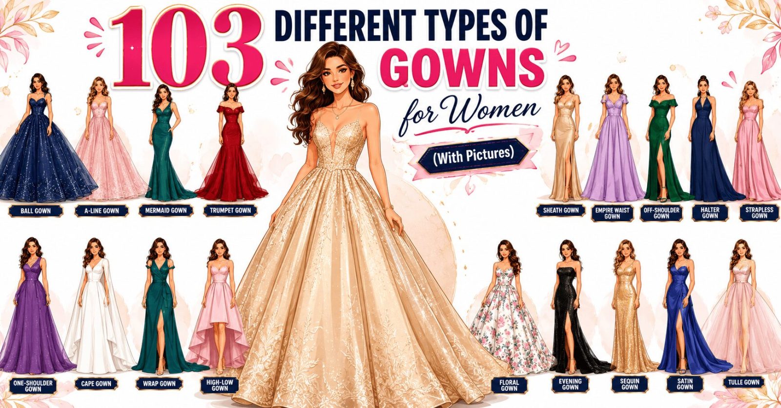 103 Different Types of Gowns for Women (With Pictures)