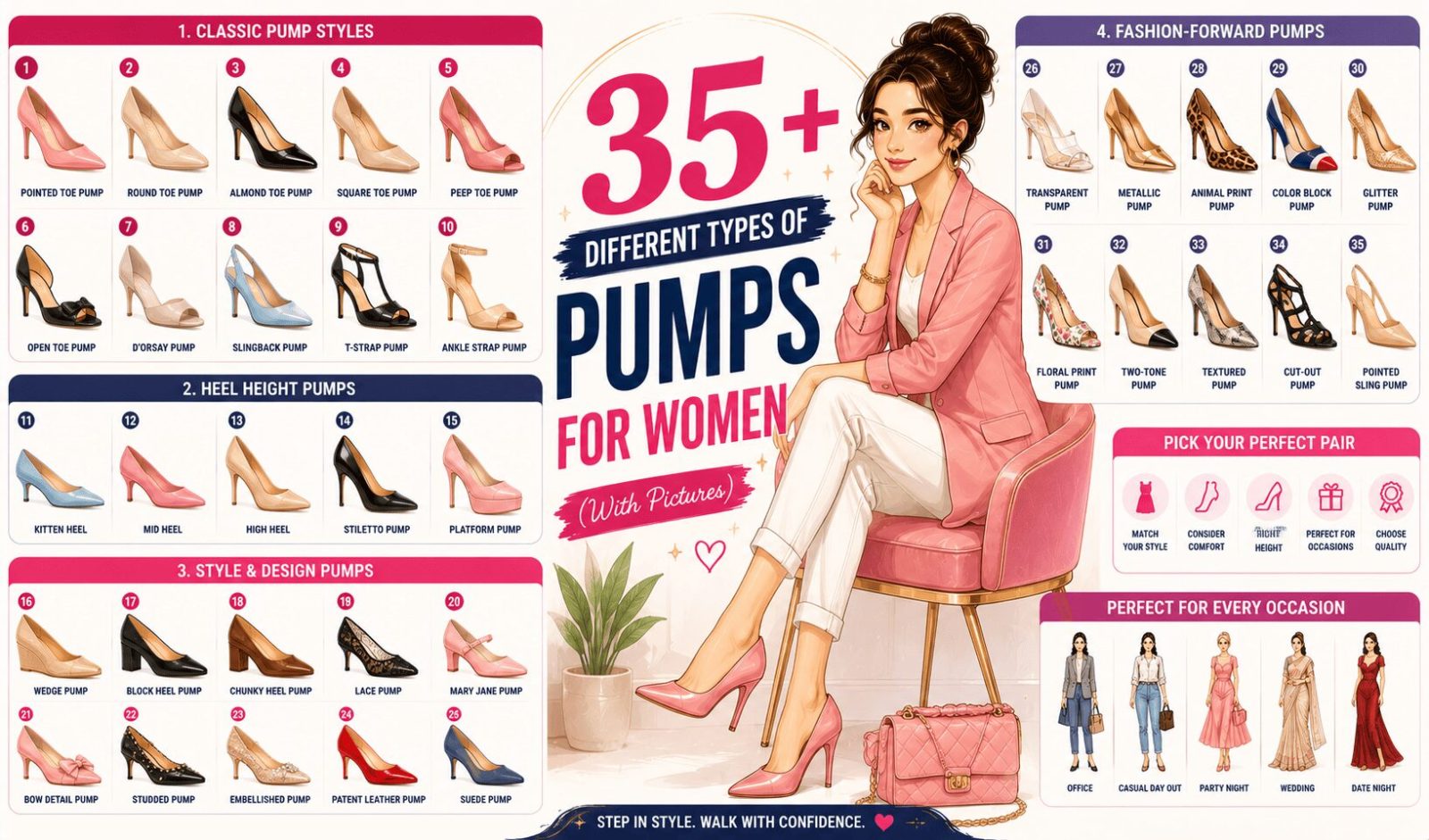 35+ Different Types of Pumps for Women (With Pictures)