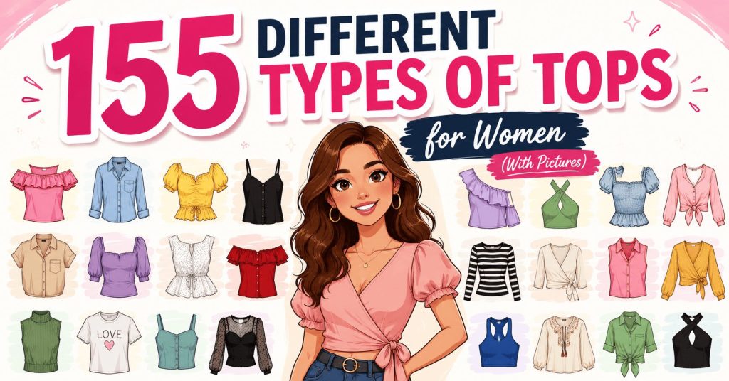 different types of tops for women with pictures