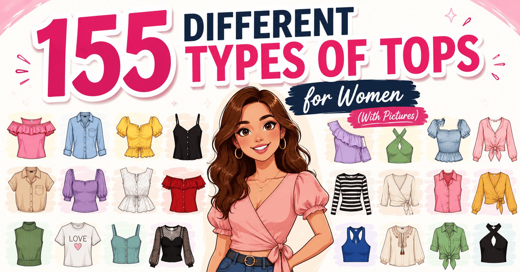 different types of tops for women with pictures