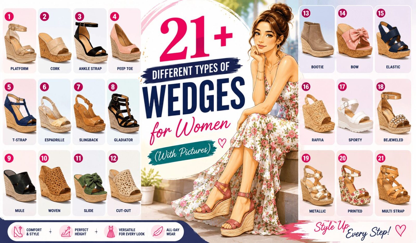 21+ Different Types of Wedges for Women (With Pictures) 