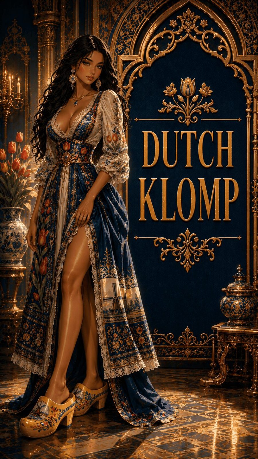 Dutch klomp wooden clog ethnic footwear example