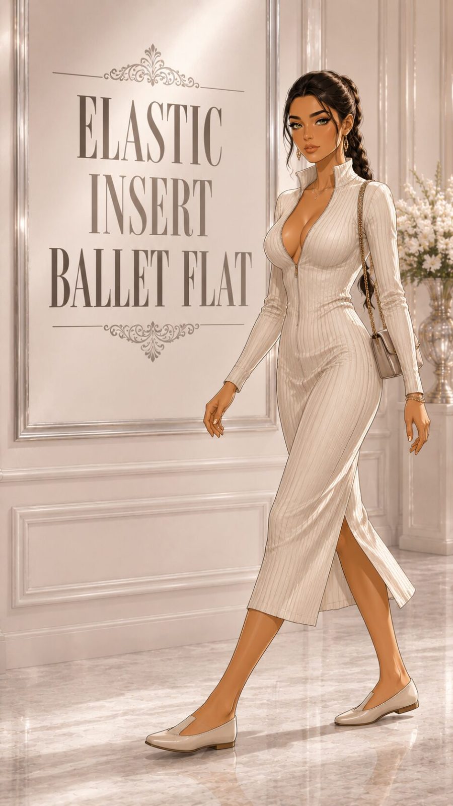 Elastic Insert Ballet Flat