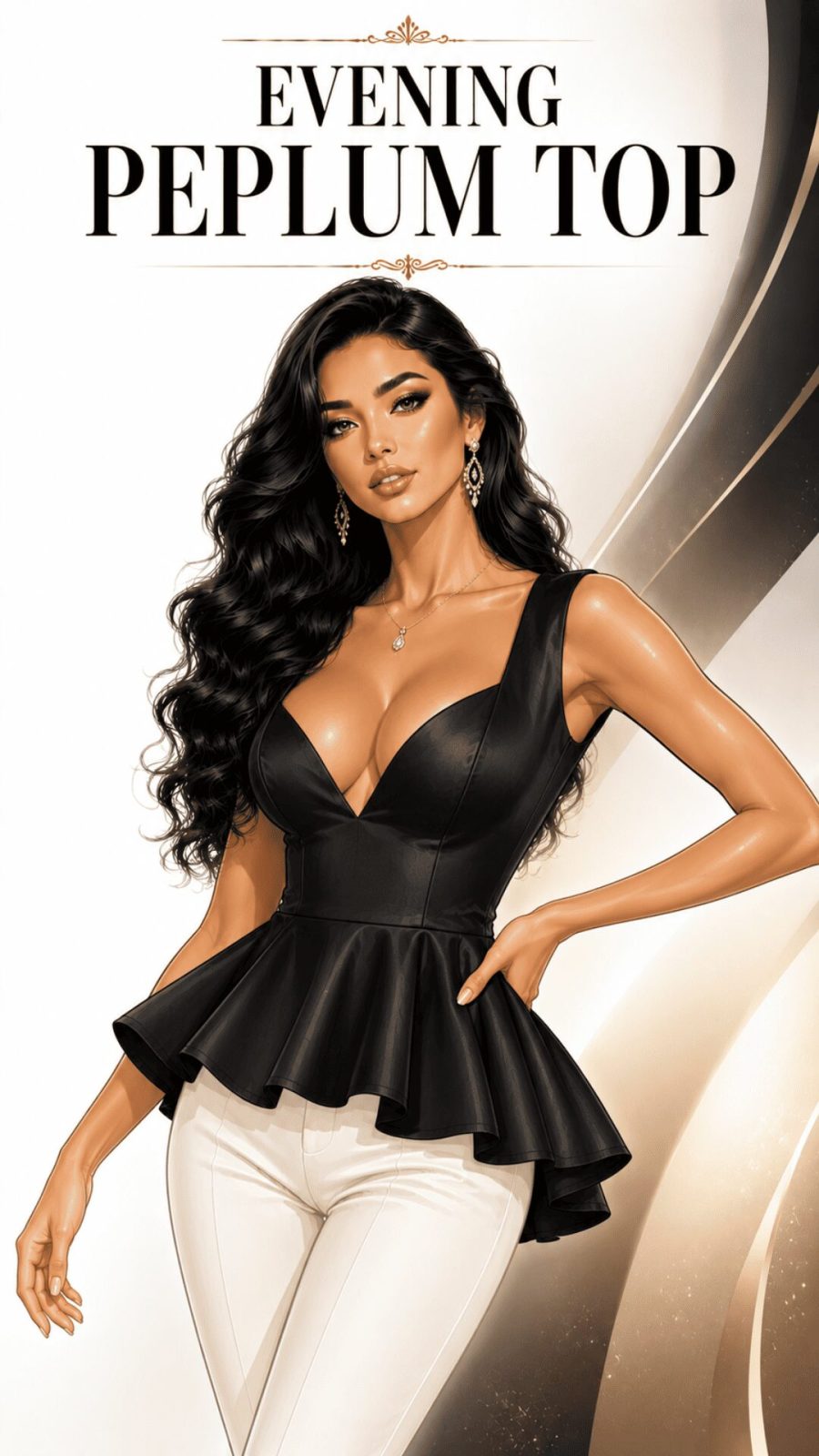 Evening Peplum Top