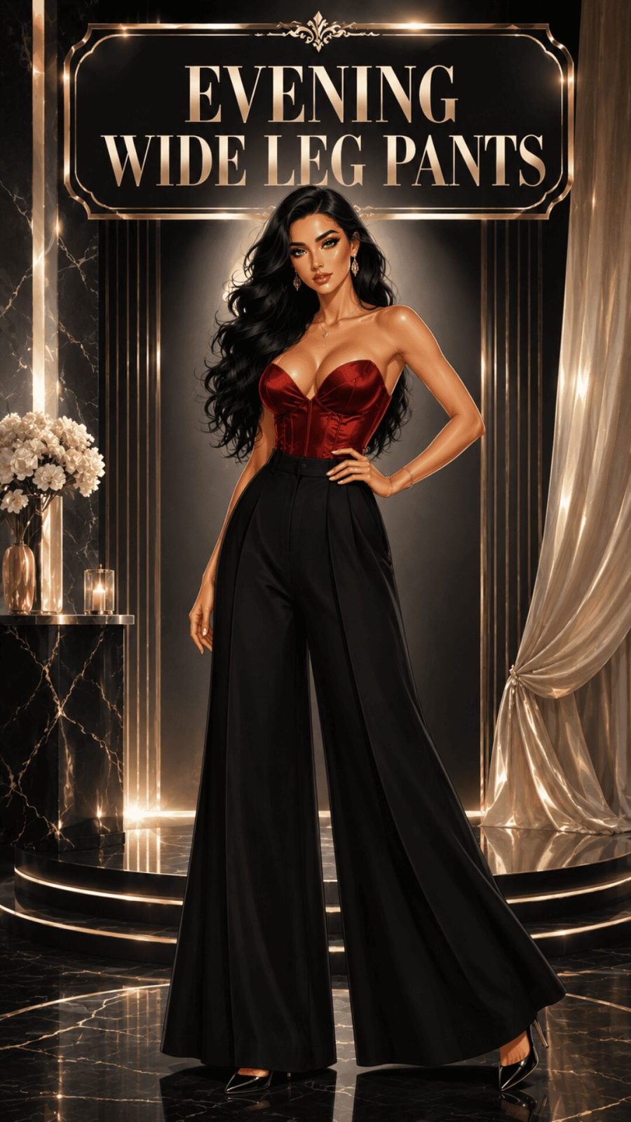 Evening Wide Leg Pants Example